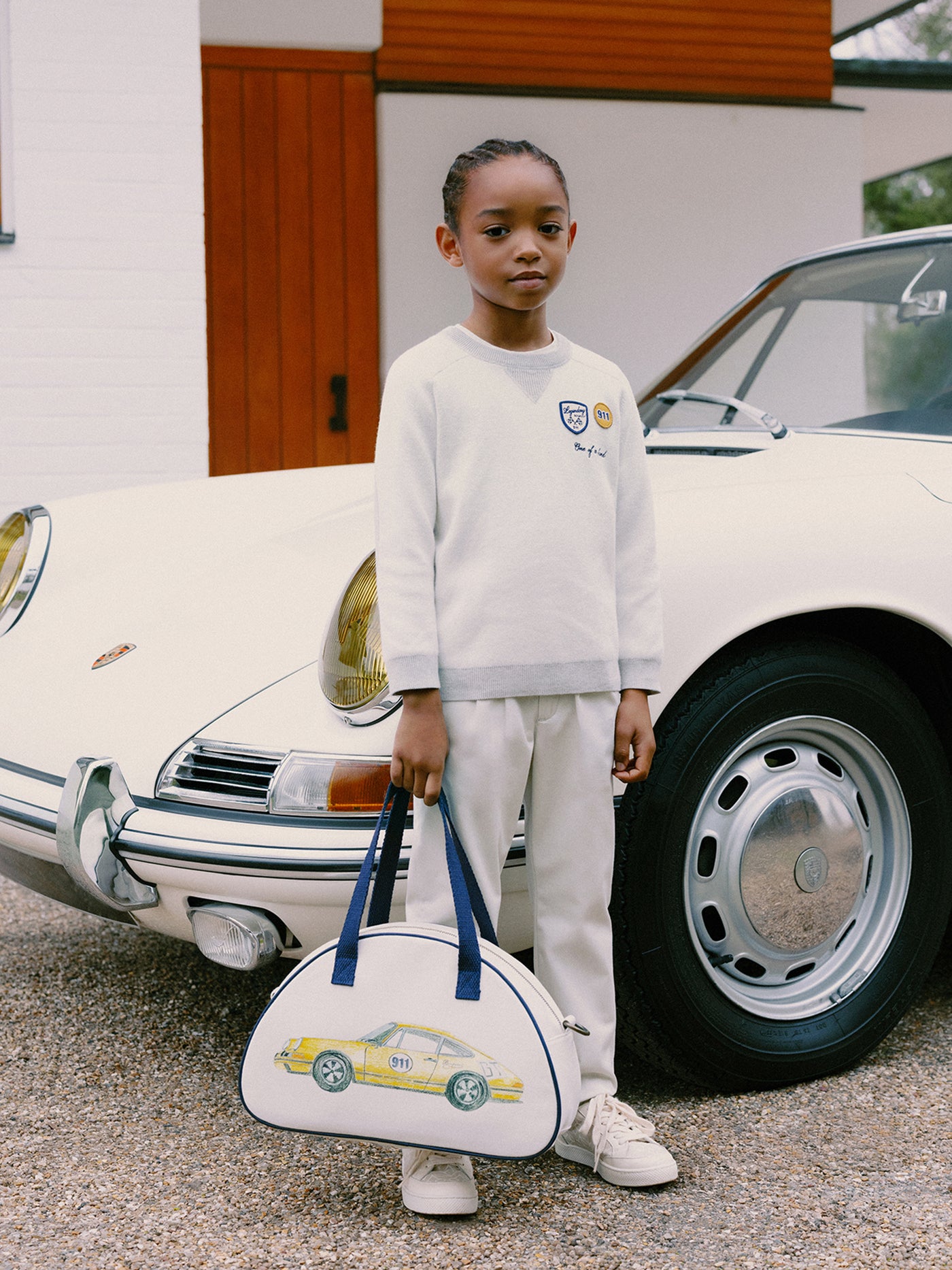 Junge-Look Bonpoint x Porsche – Pullover aus Baumwolle und Kaschmir
