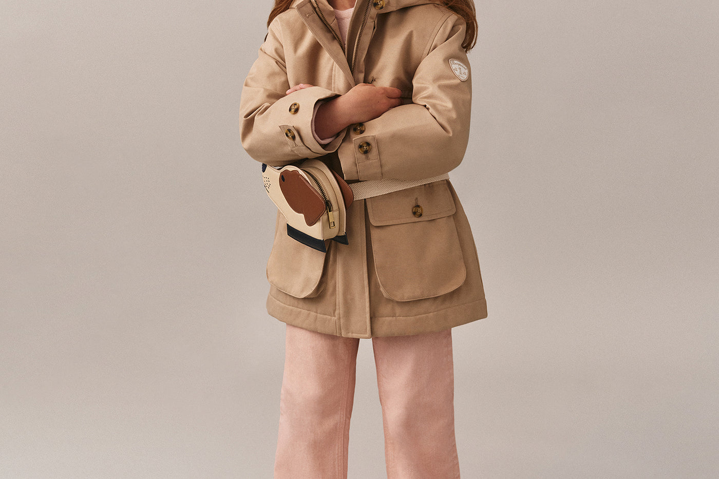Look invernale per bambina 2025 - Giacca beige