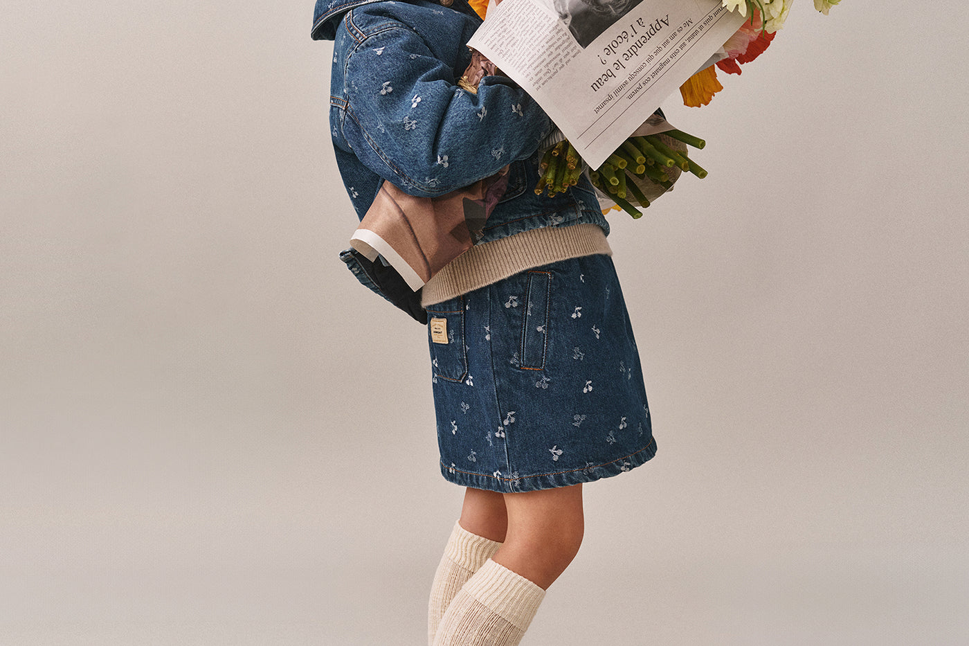Look invernale per bambina 2025 - Completo in denim