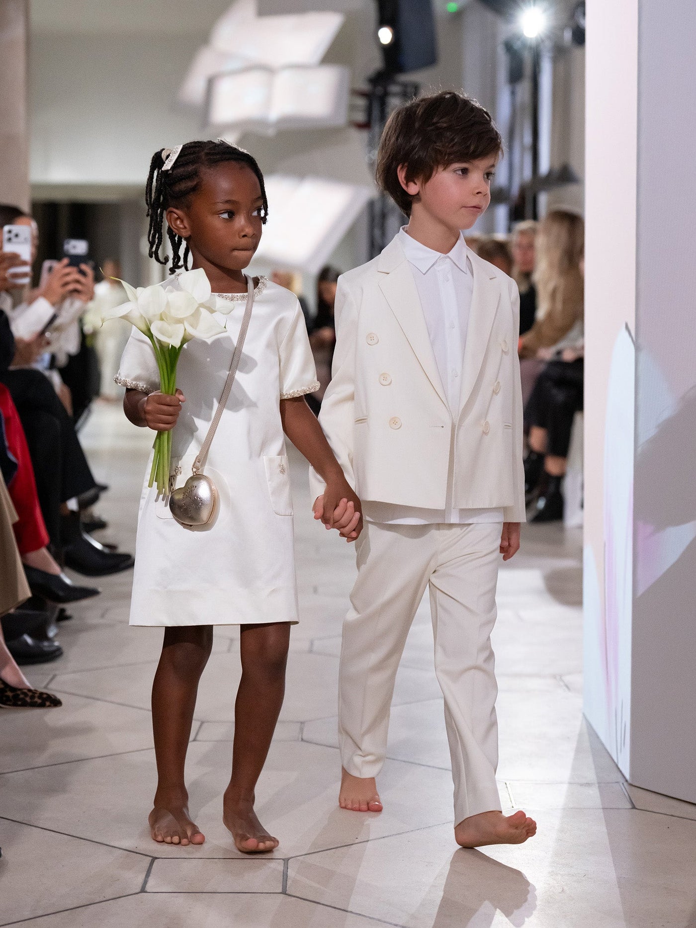 Girl and Boy Summer 2026 Ceremony Look - Satin dress and suit