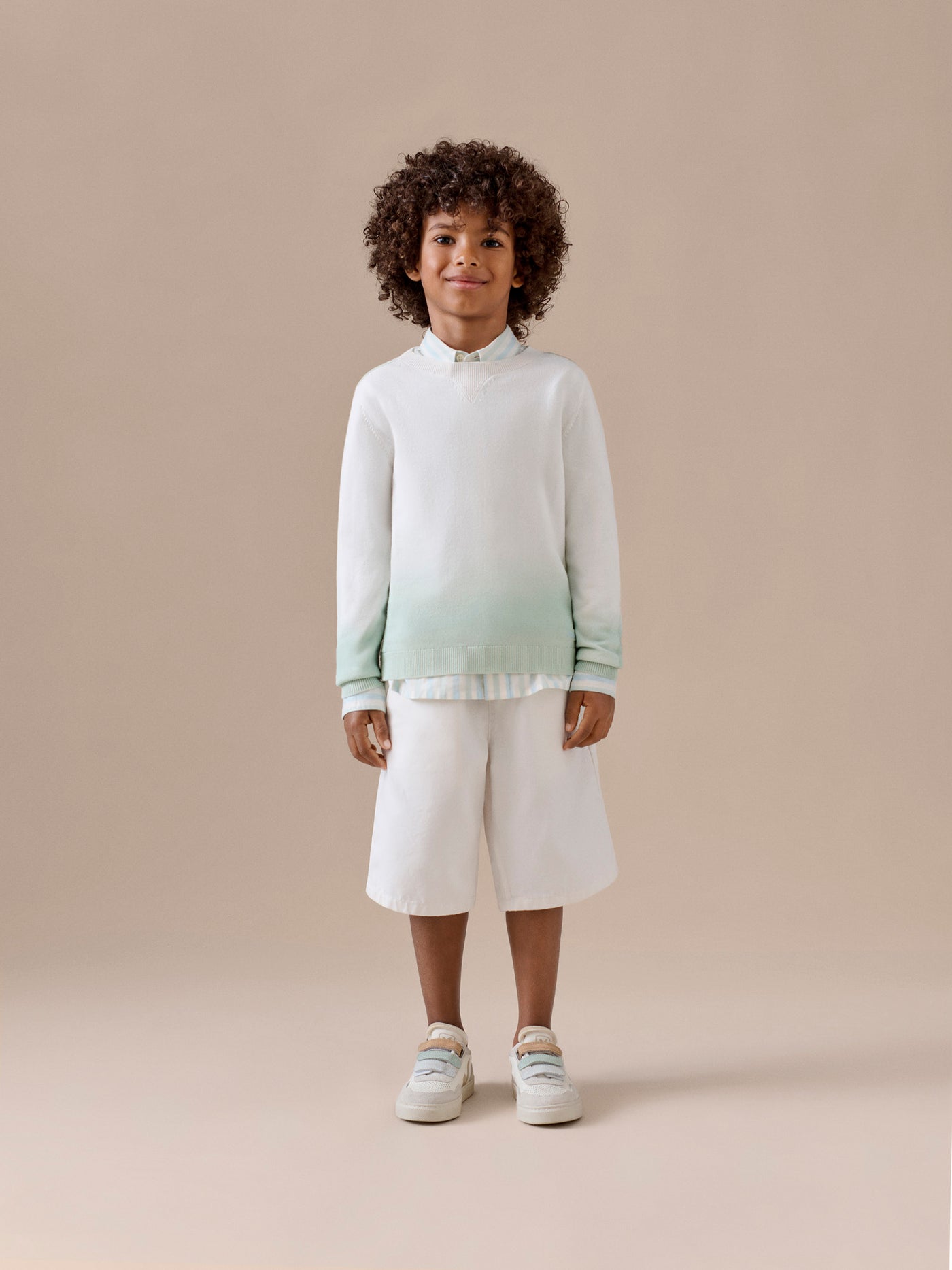 Look Garçon Eté 2026 - Pull dip dye