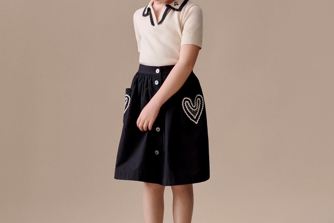 Girl's Look Summer 2026 - Hand-embroidered skirt