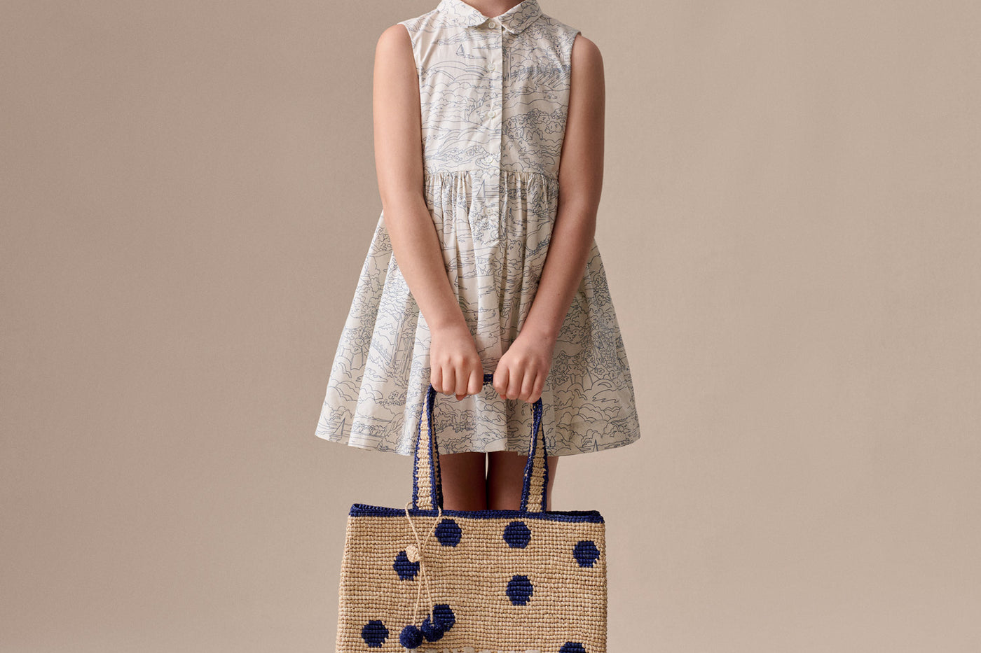 Girl's Look Summer 2026 - Navy Liberty Print Dress
