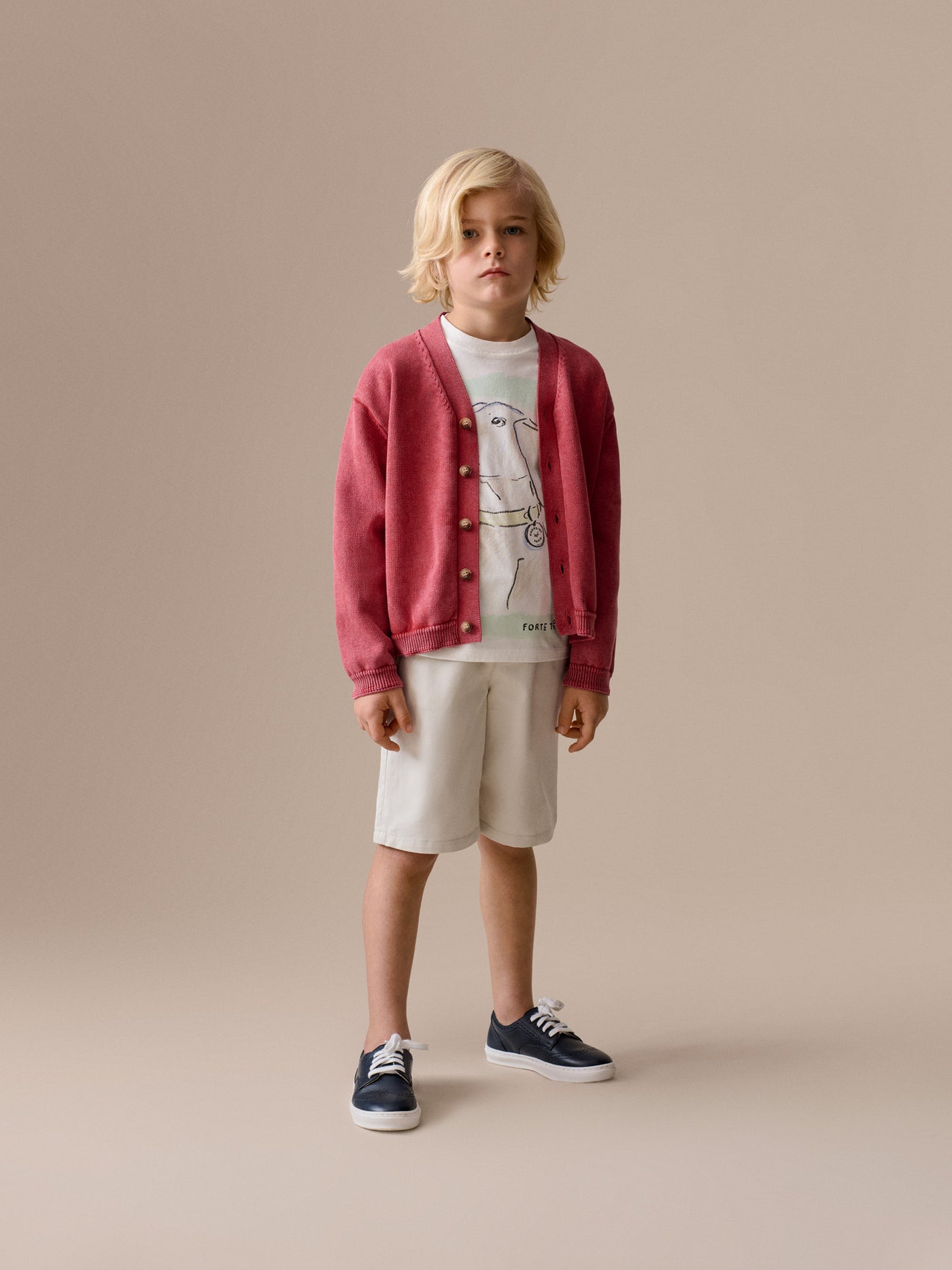 Look Garçon Eté 2026 - Cardigan Lucien col V
