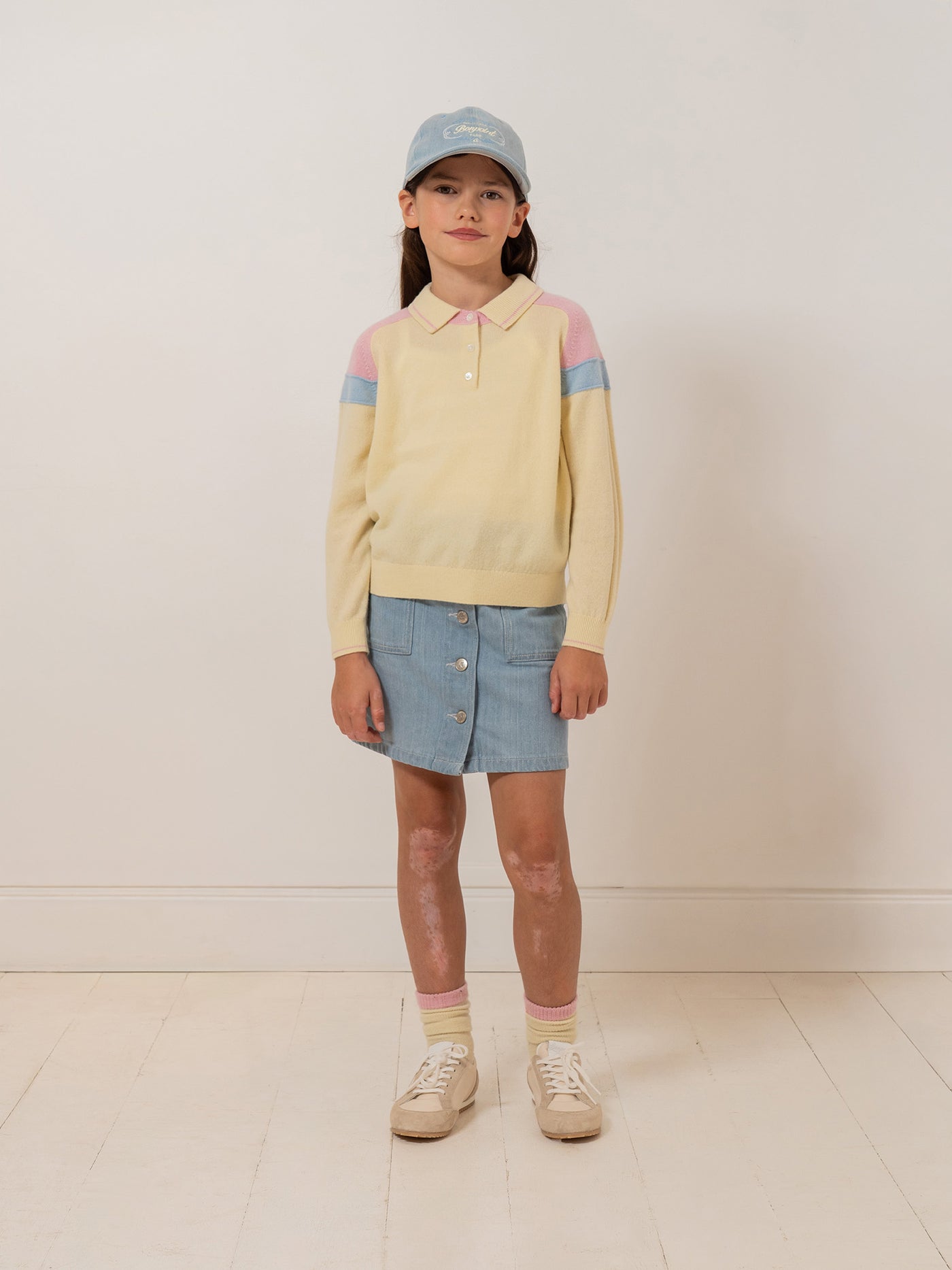Look de niña Bonpoint x Guest in Residence - Polo de cachemir