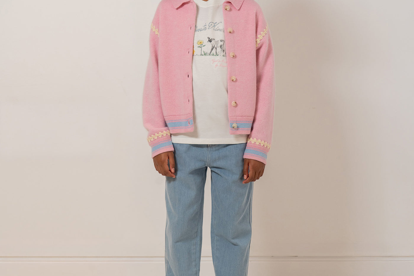 Look Fille Bonpoint x Guest in Residence - Veste en cachemire