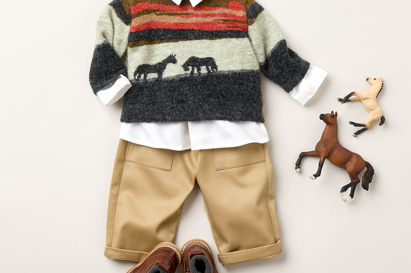 Look bébé garçon Hiver 2025 - Pull Almire Alpaga
