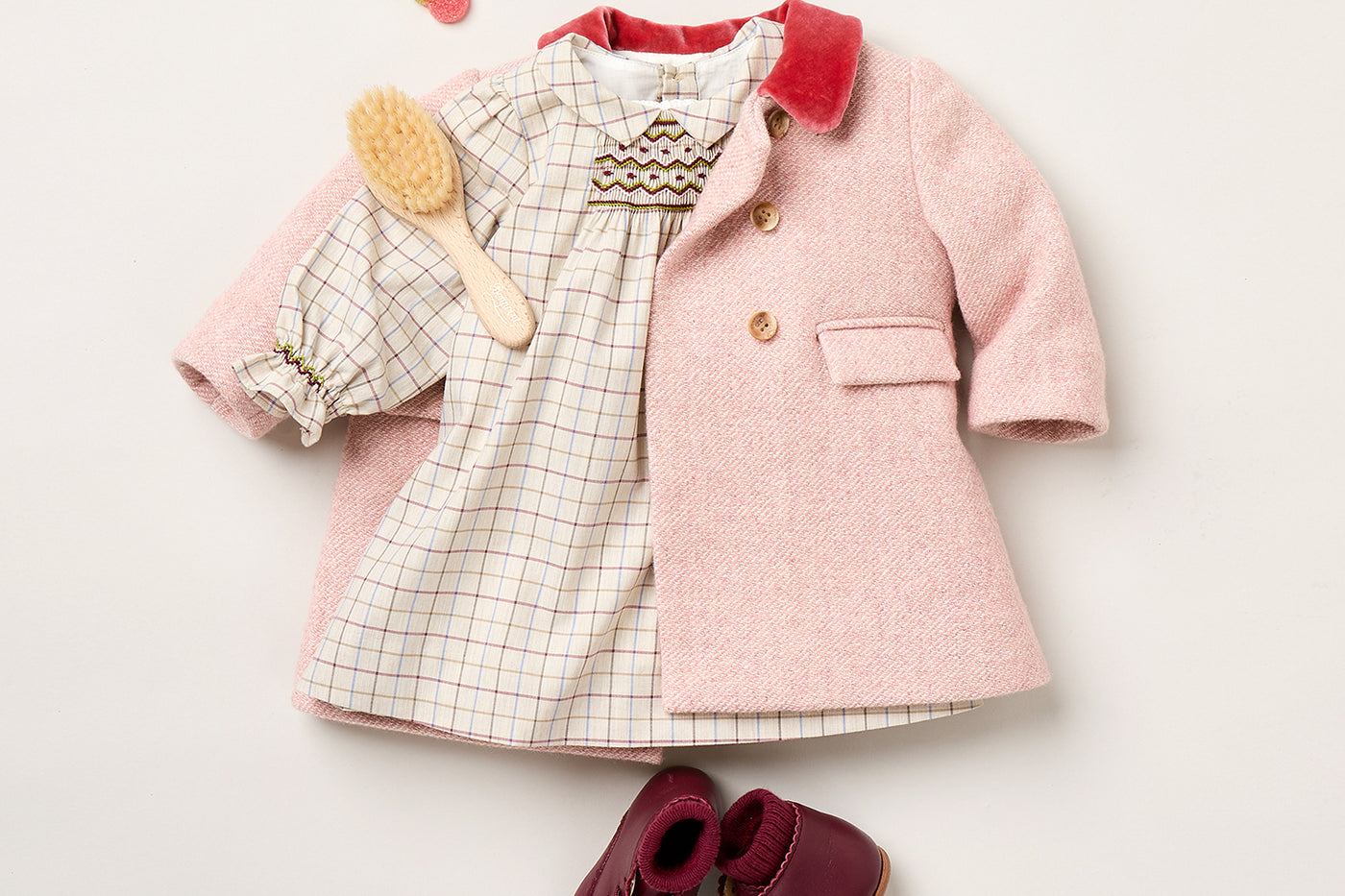 Winter 2025 Baby-Mädchen-Look - Juju Baumwoll-Twill-Kleid