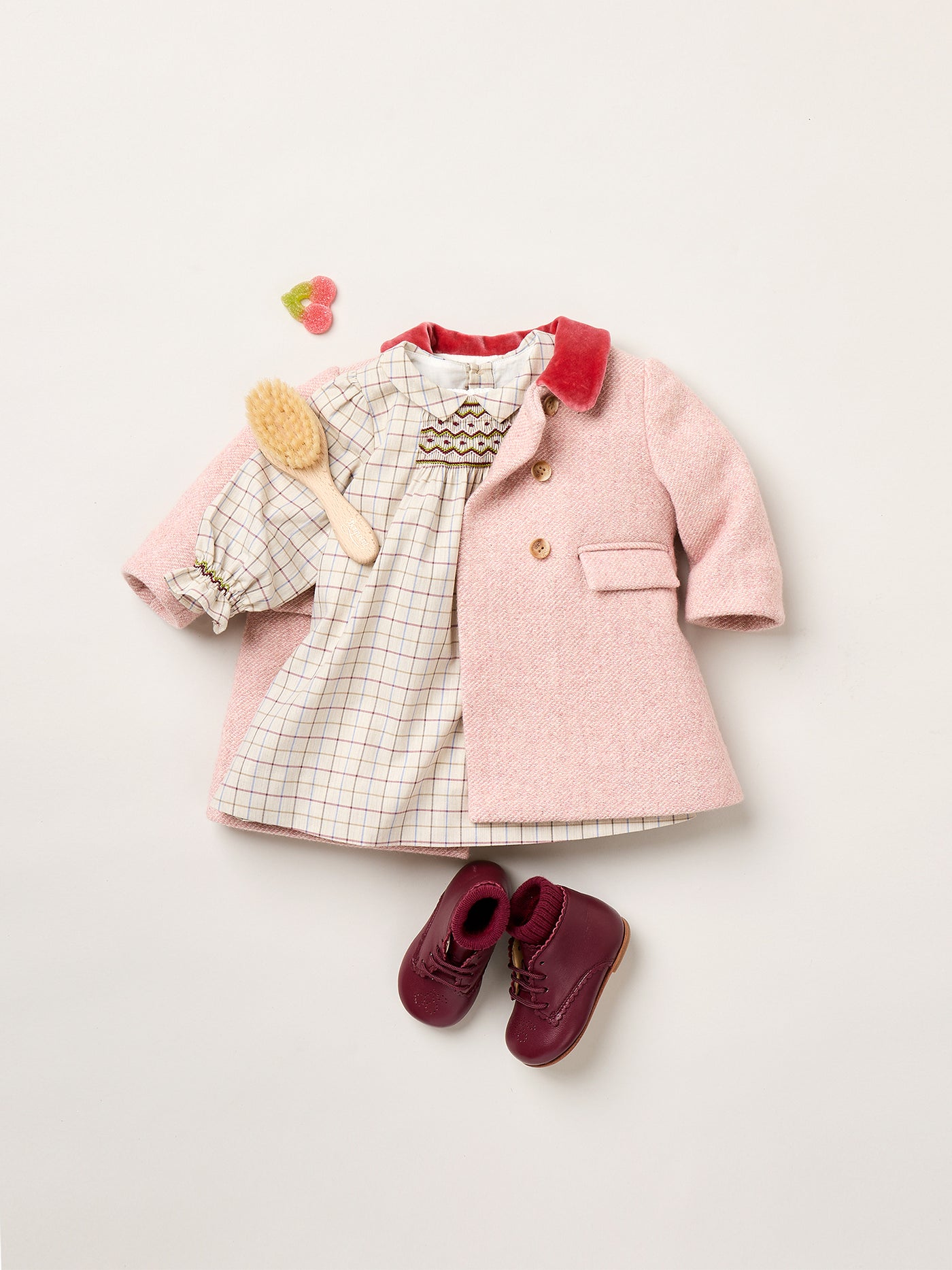 Winter 2025 Baby-Mädchen-Look - Juju Baumwoll-Twill-Kleid