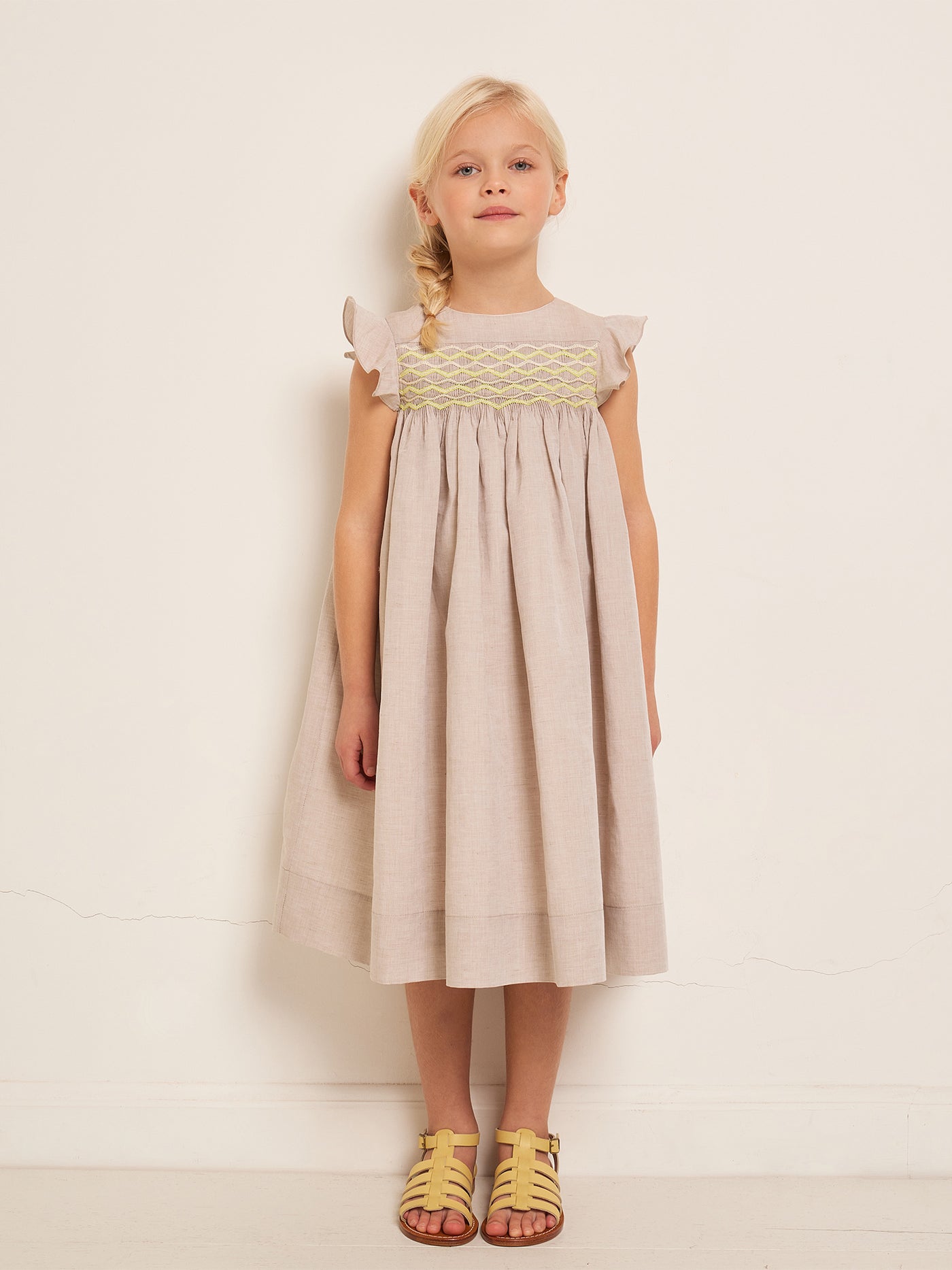 Sommer 2023 Mädchen Plisseekleid