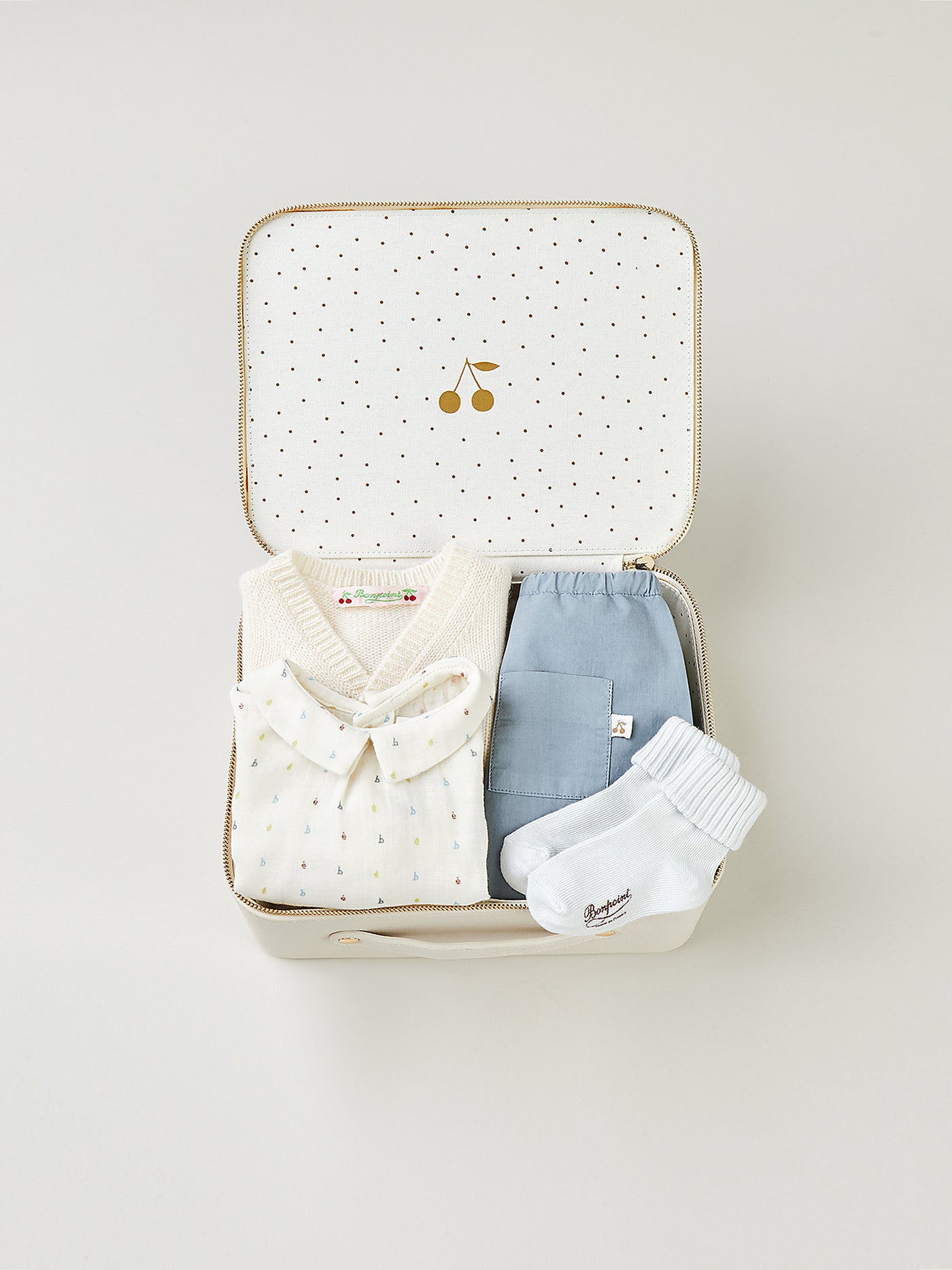 Verano 2024 maleta con pantalón de popelín de niño recién nacido