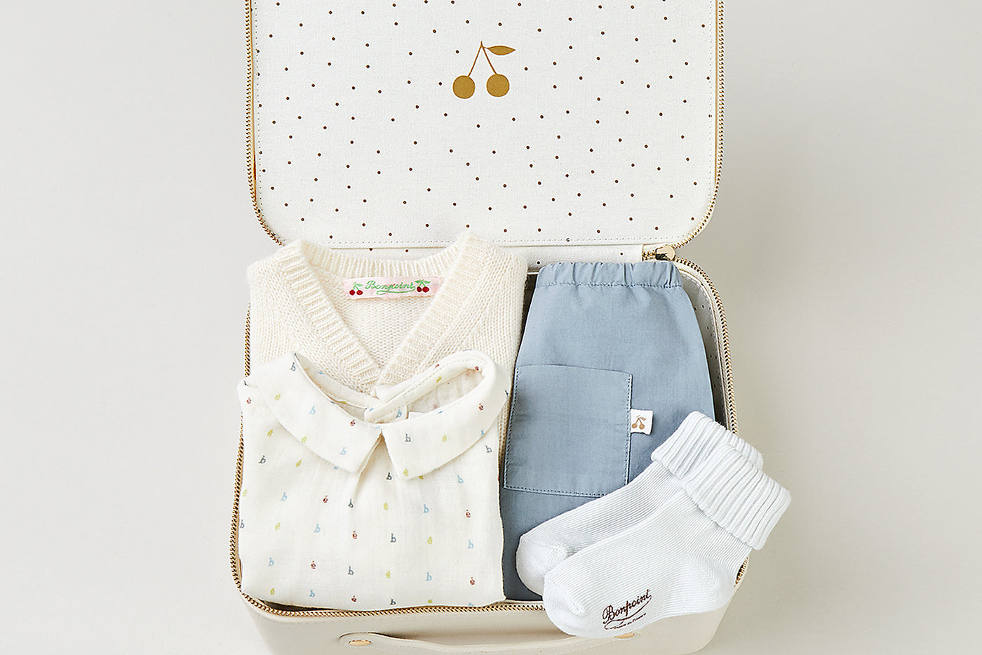 Verano 2024 maleta con pantalón de popelín de niño recién nacido