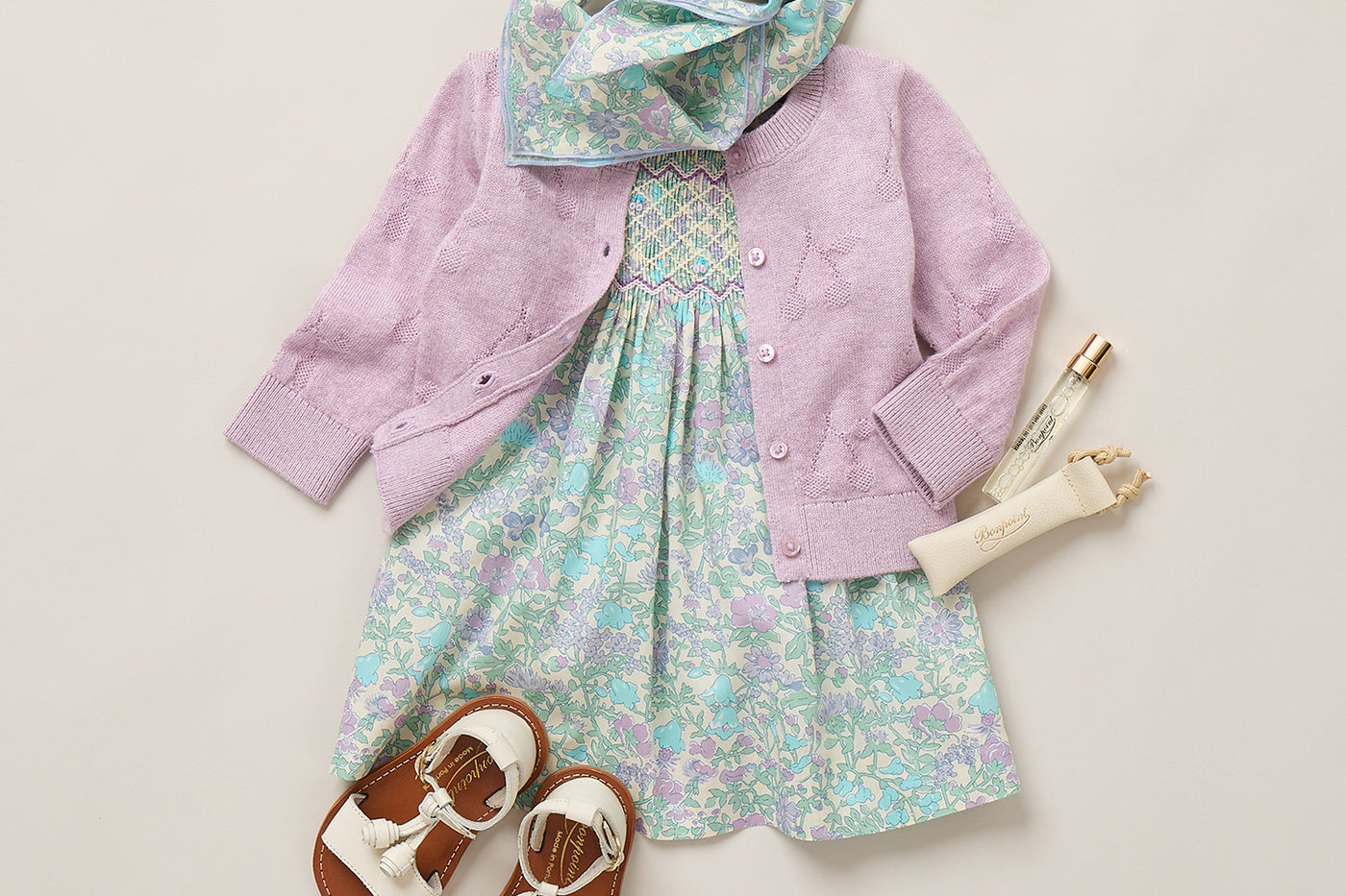 Baby girl's summer 2026 look - Pais smocked dress in Liberty fabric