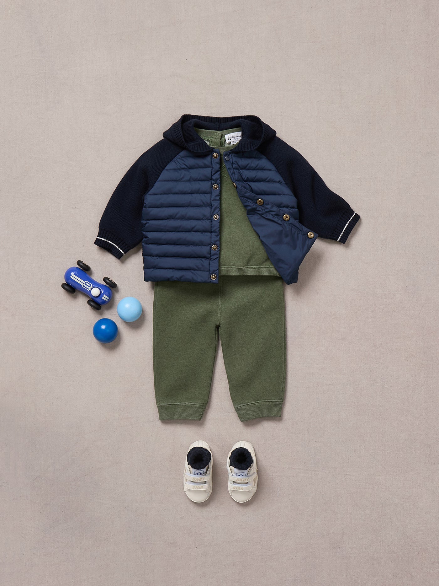Look de bebé niño invierno 2024 - Chaqueta acolchada