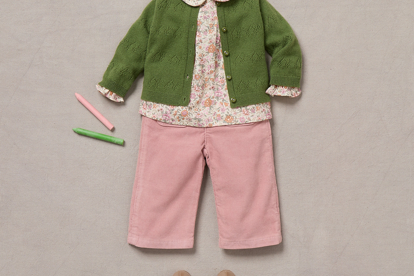 Look de bebé niña invierno 2024 - Blusa de tejido Liberty