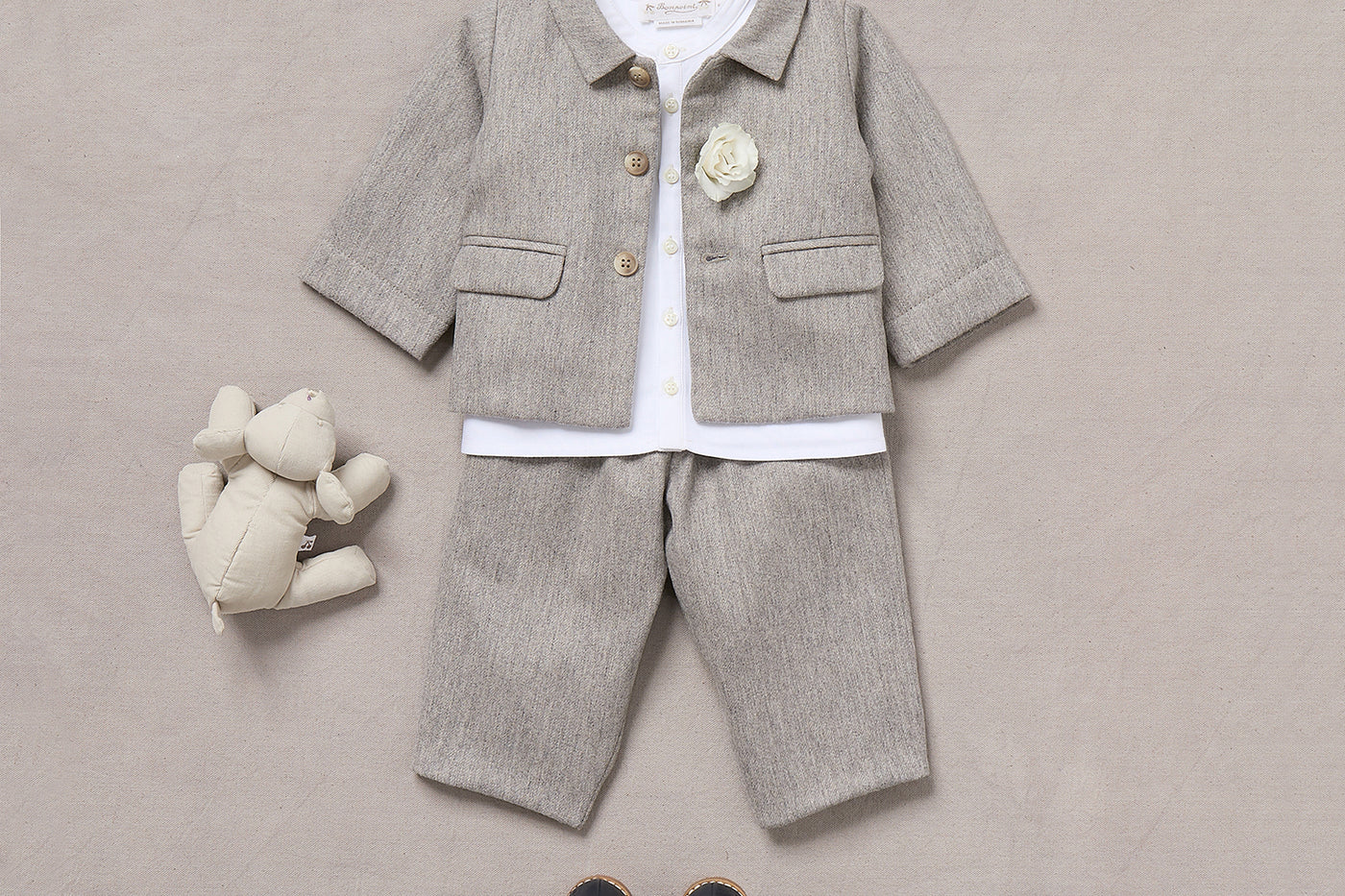 Look de bebé niño invierno 2024 - Traje de franela
