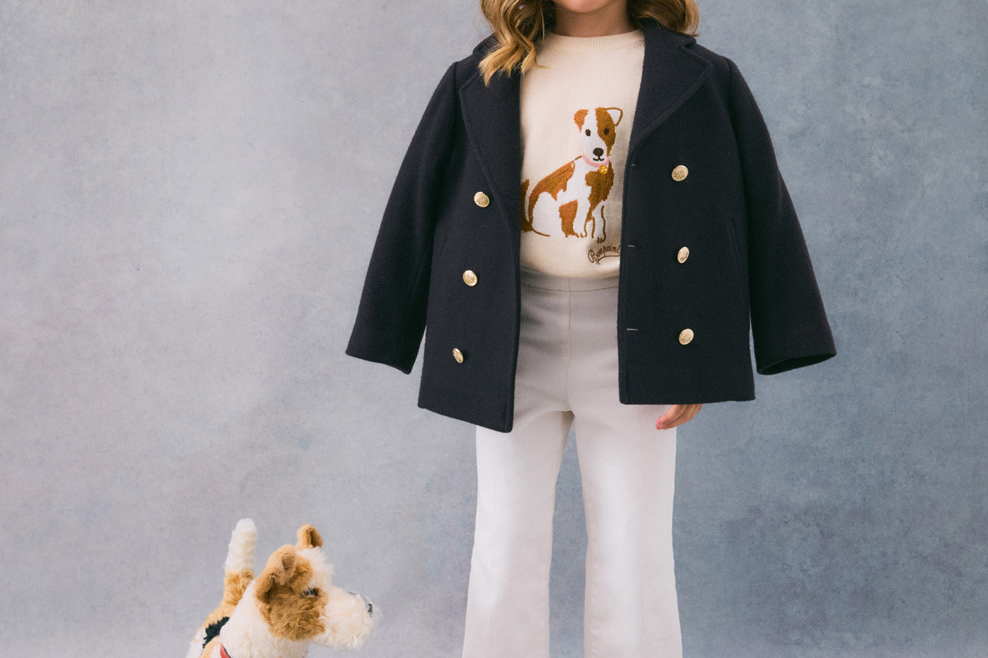 Winter 2024 girl's look graphic sweater