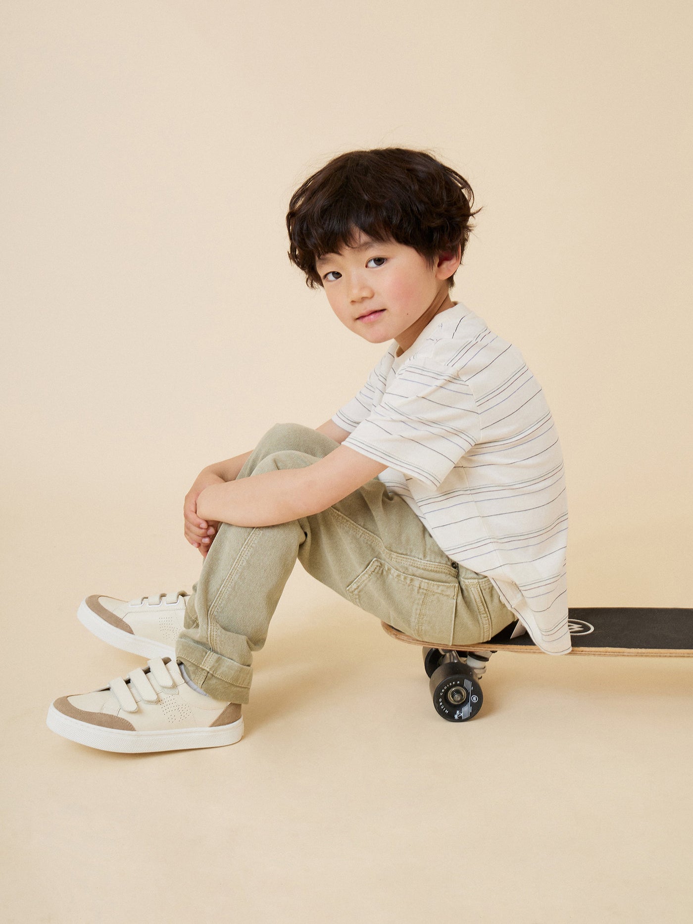 Summer 2024 boy's look striped T-shirt