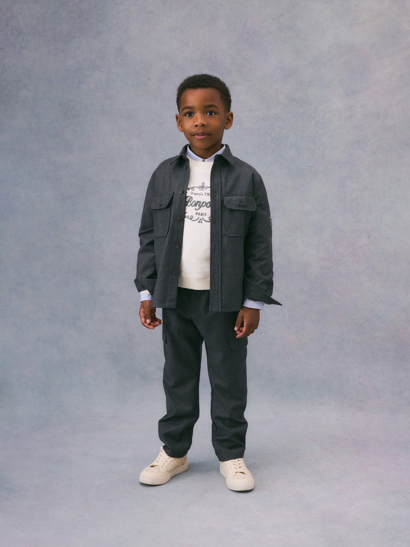 Sovracamicia due tasche look da ragazzo inverno 2024