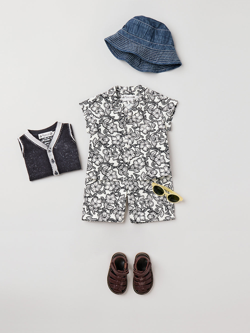 SUMMER 2023 BABY BOY'S LOOK PATTERNED SHIRT