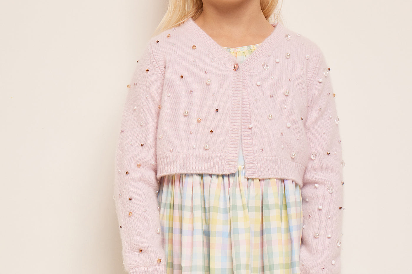 CARDIGAN CON PERLINE LOOK DA RAGAZZA ESTATE 2023