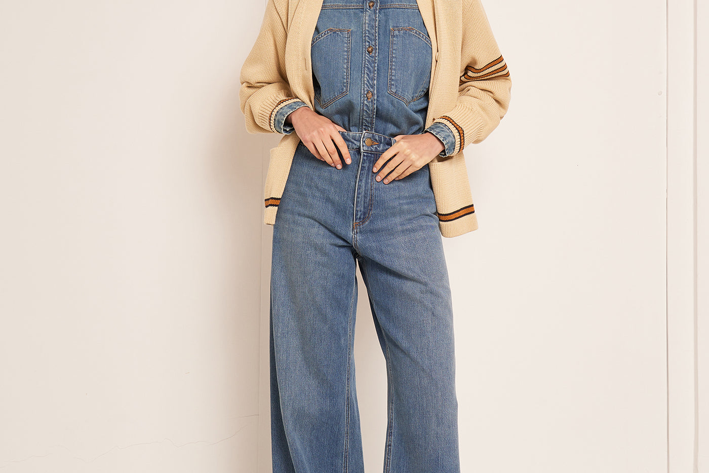 LOOK DONNA ESTATE 2023 TOTAL DENIM