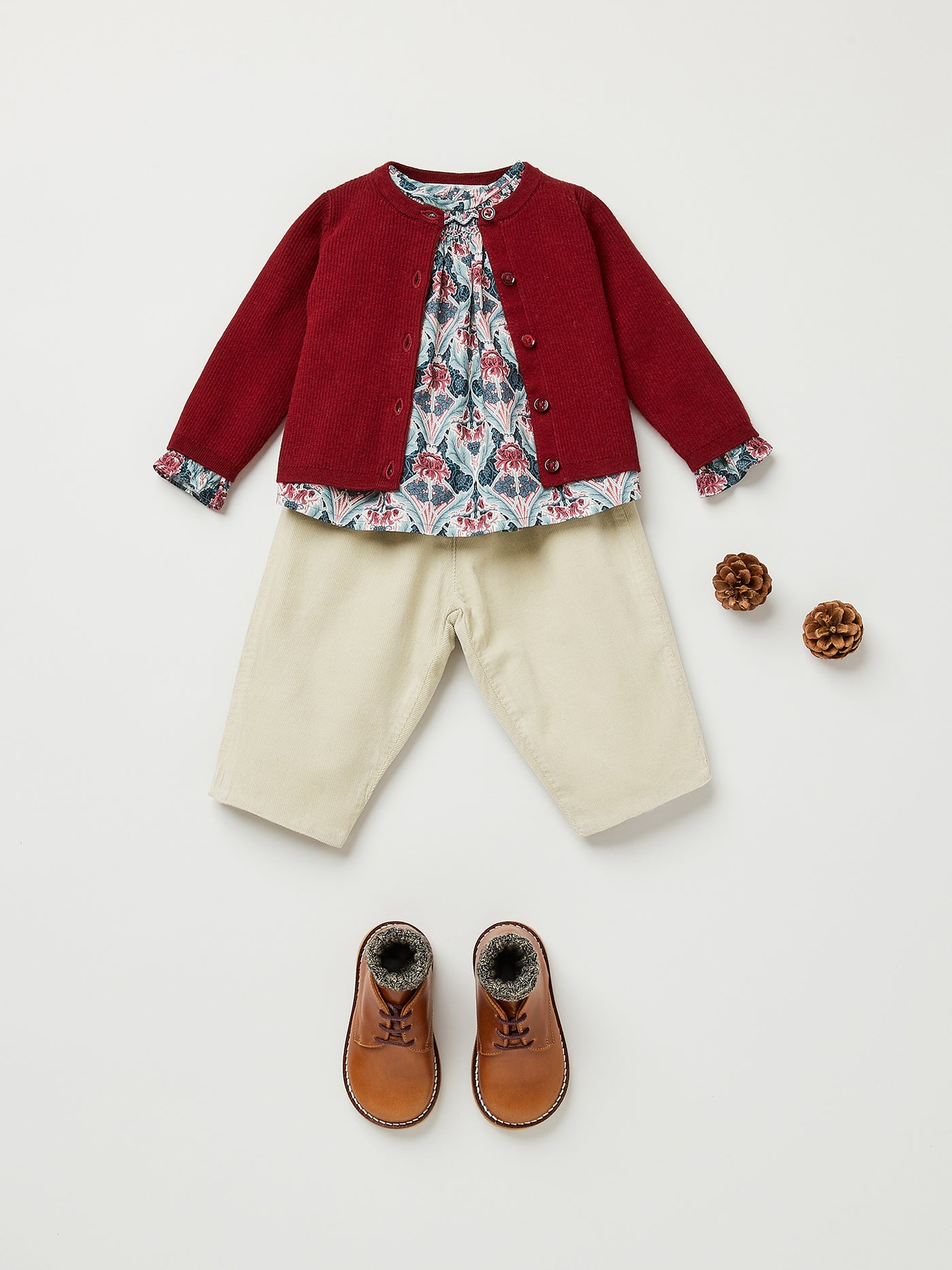 Baby girl winter 2023 cardigan look