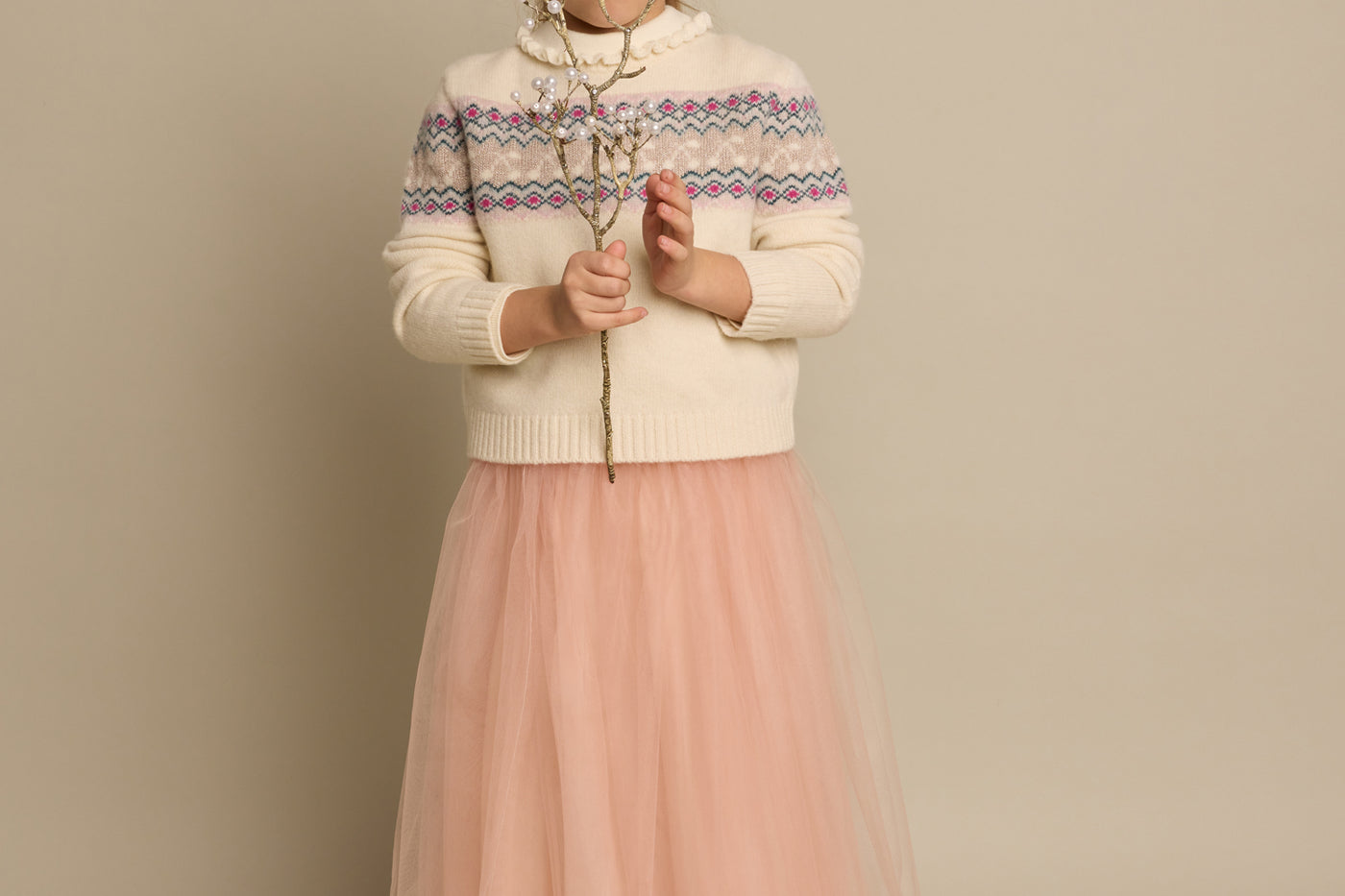Gonna lunga in tulle look bambina inverno 2023