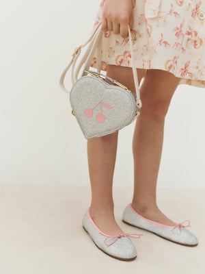 Mariha herzförmige Tasche mit silbernen Pailletten