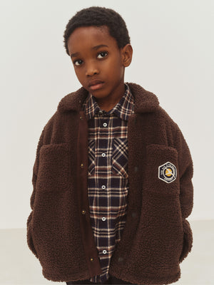 Markel-Strickjacke aus Sherpa-Fleece