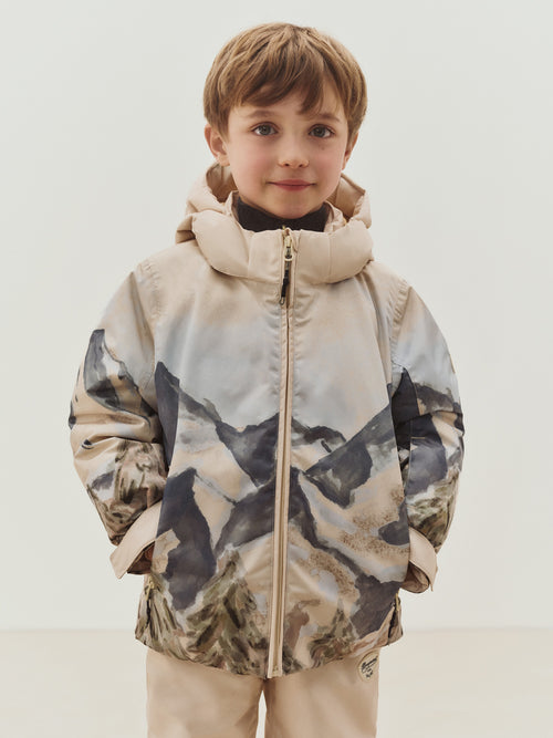 Doudoune de ski Mikado imperméable imprimée paysage de ski