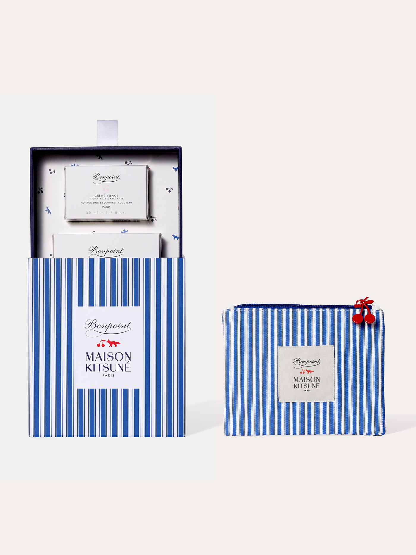 Bonpoint x Maison Kitsuné - Cofanetto regalo duo: Crema corpo nutriente e crema viso idratante