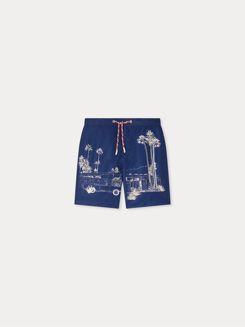 Shorts da bagno Ariel con stampa Palm Spring
