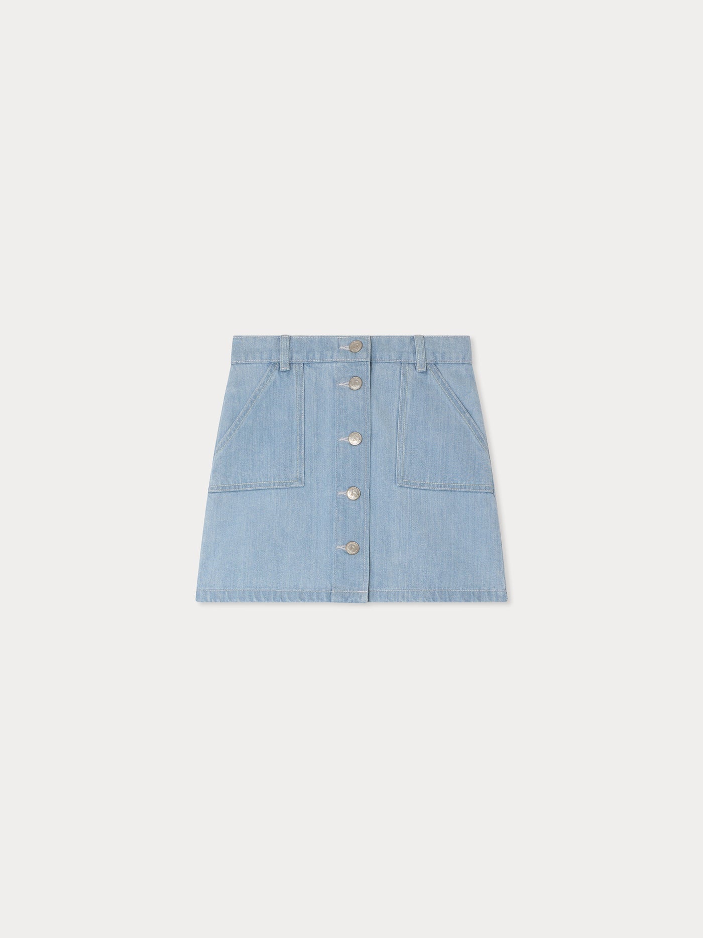 Bonpoint x Guest in Residence Dexie denim skirt with embroidery