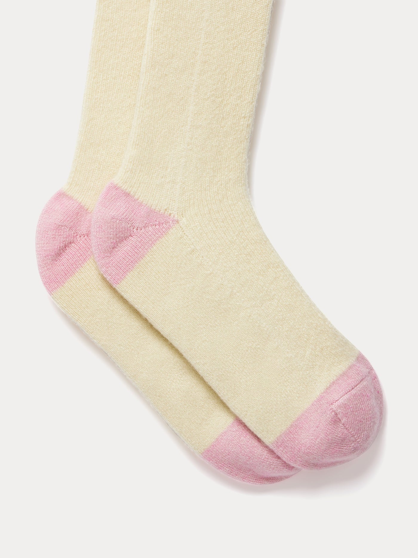 Bonpoint x Guest in Residence Loran mixed light yellow cashmere socks