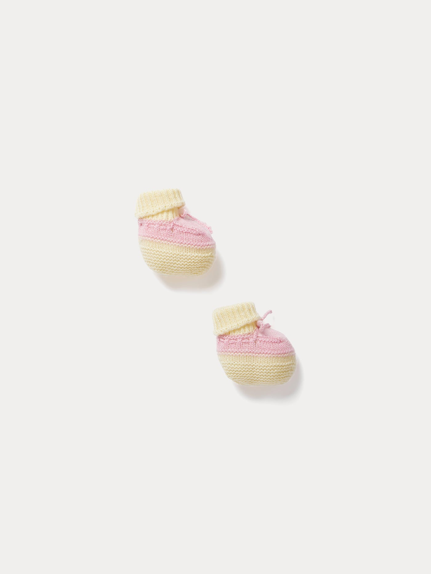 Bonpoint x Guest in Residence Telse baby slippers in pink cashmere