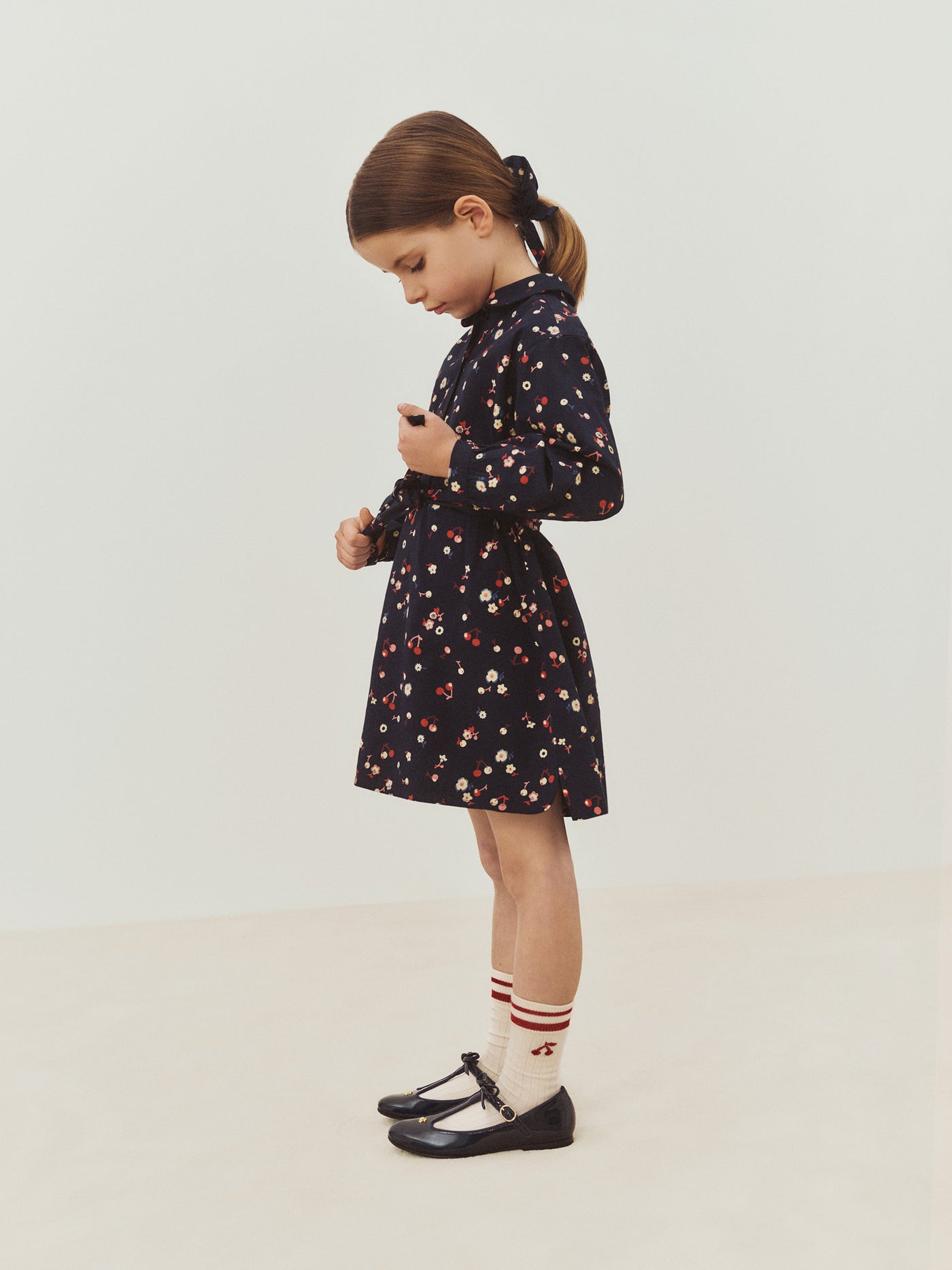 Milaine-Kleid mit Peter-Pan-Kragen aus Bio-Baumwoll-Twill