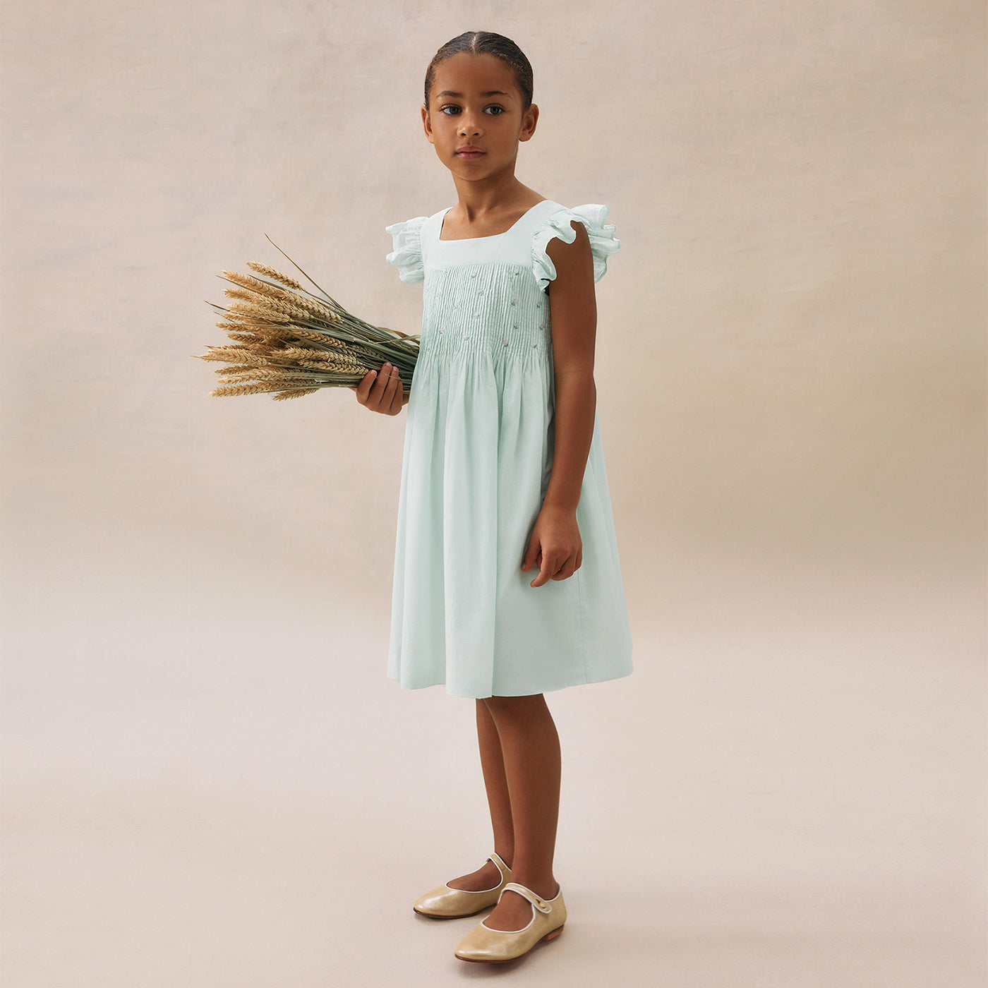 Robe Fiona en voile de coton brodé