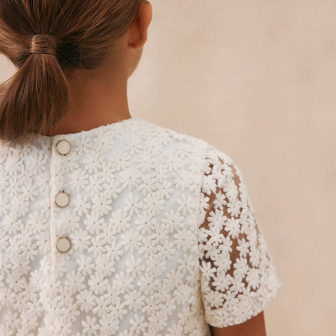 Robe Emanuela en tulle brodée de fleurs