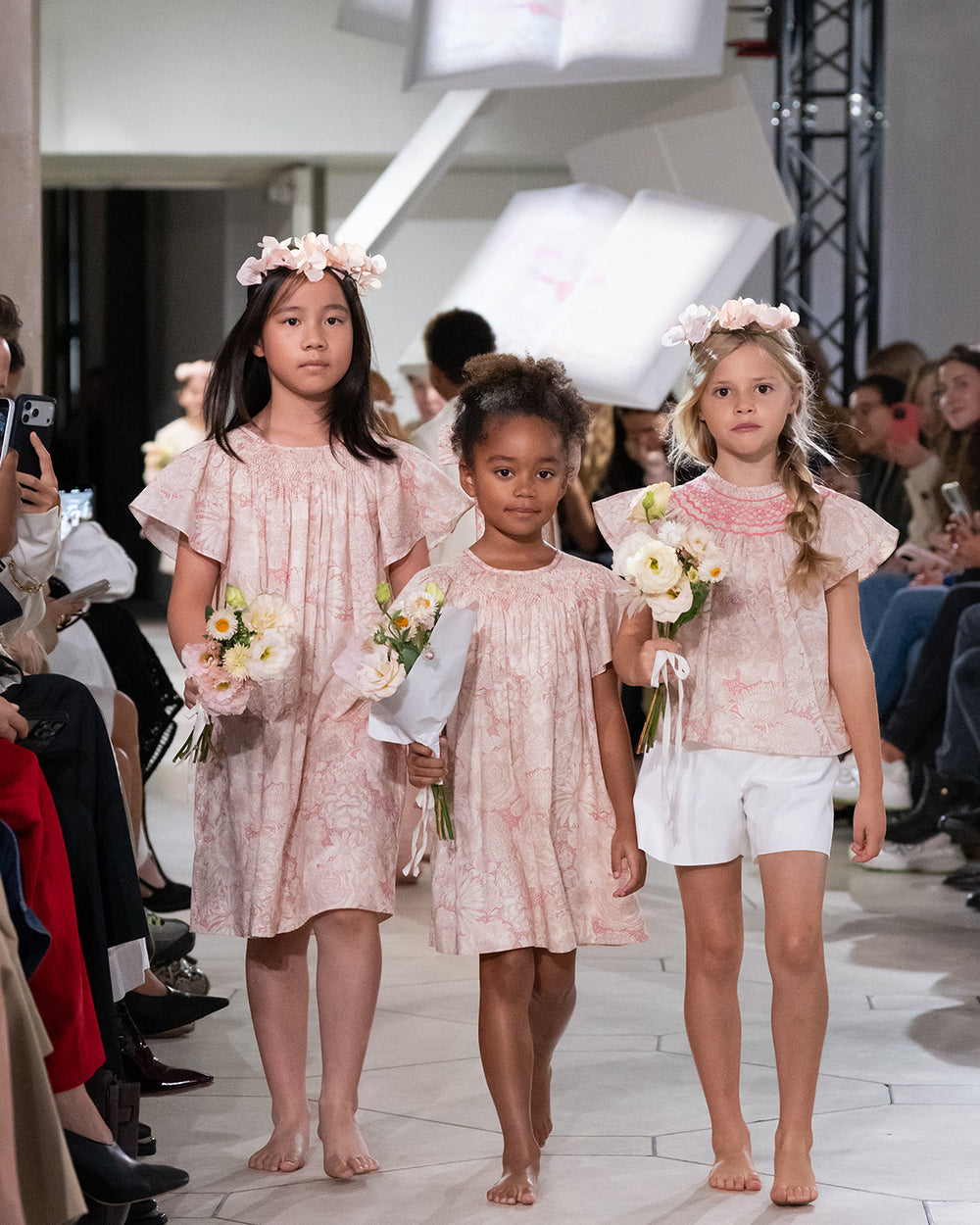 Girl Summer 2026 Ceremony Look - Smocked and embroidered dress and blouse in Liberty fabric