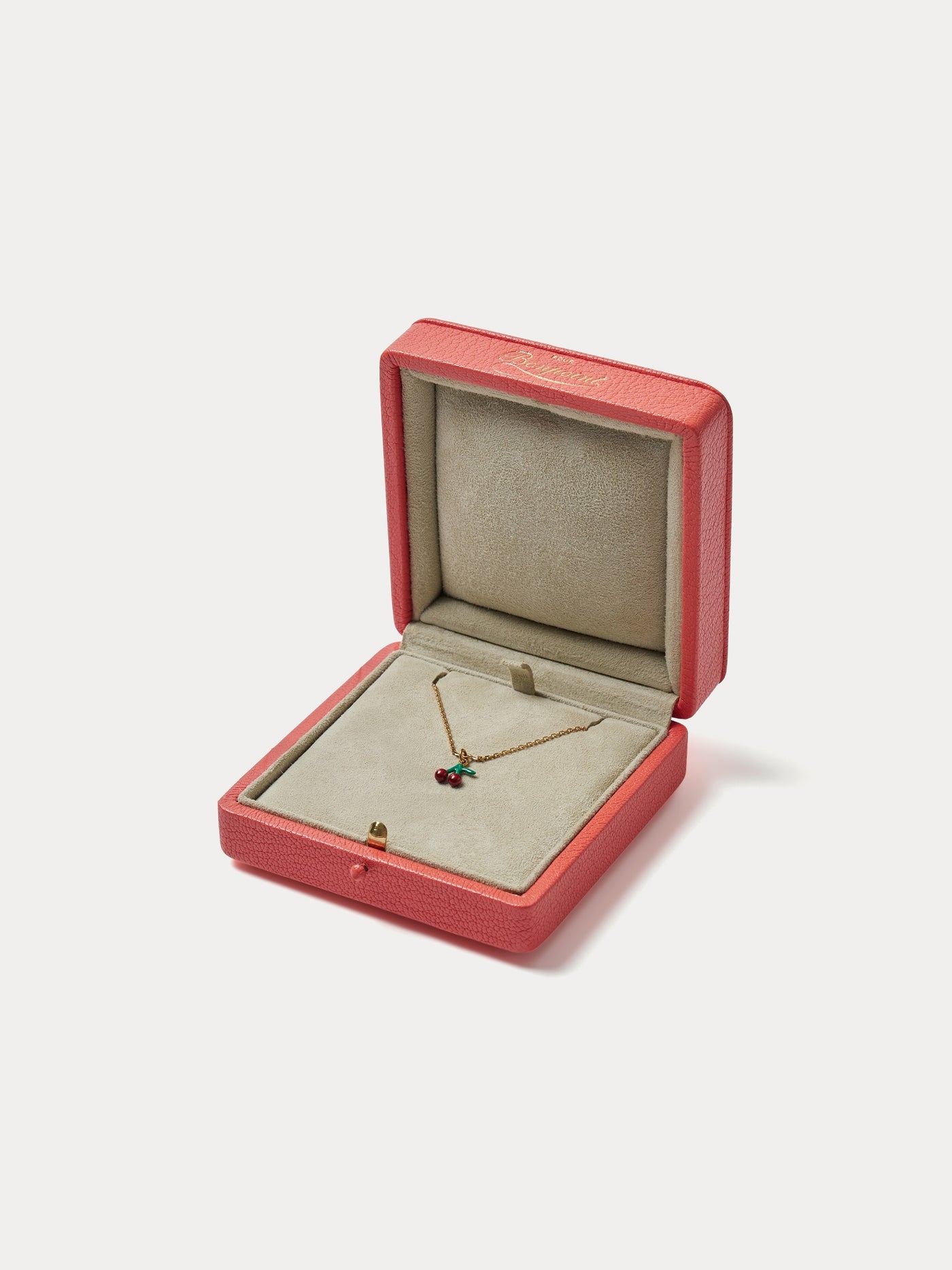 Bonpoint x Aurélie Bidermann rose gold enameled cherry bracelet