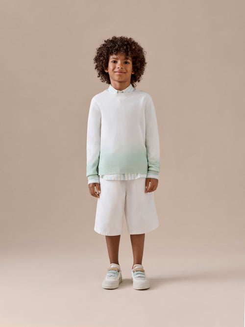 Pull Tahar dip dye de vert en coton biologique