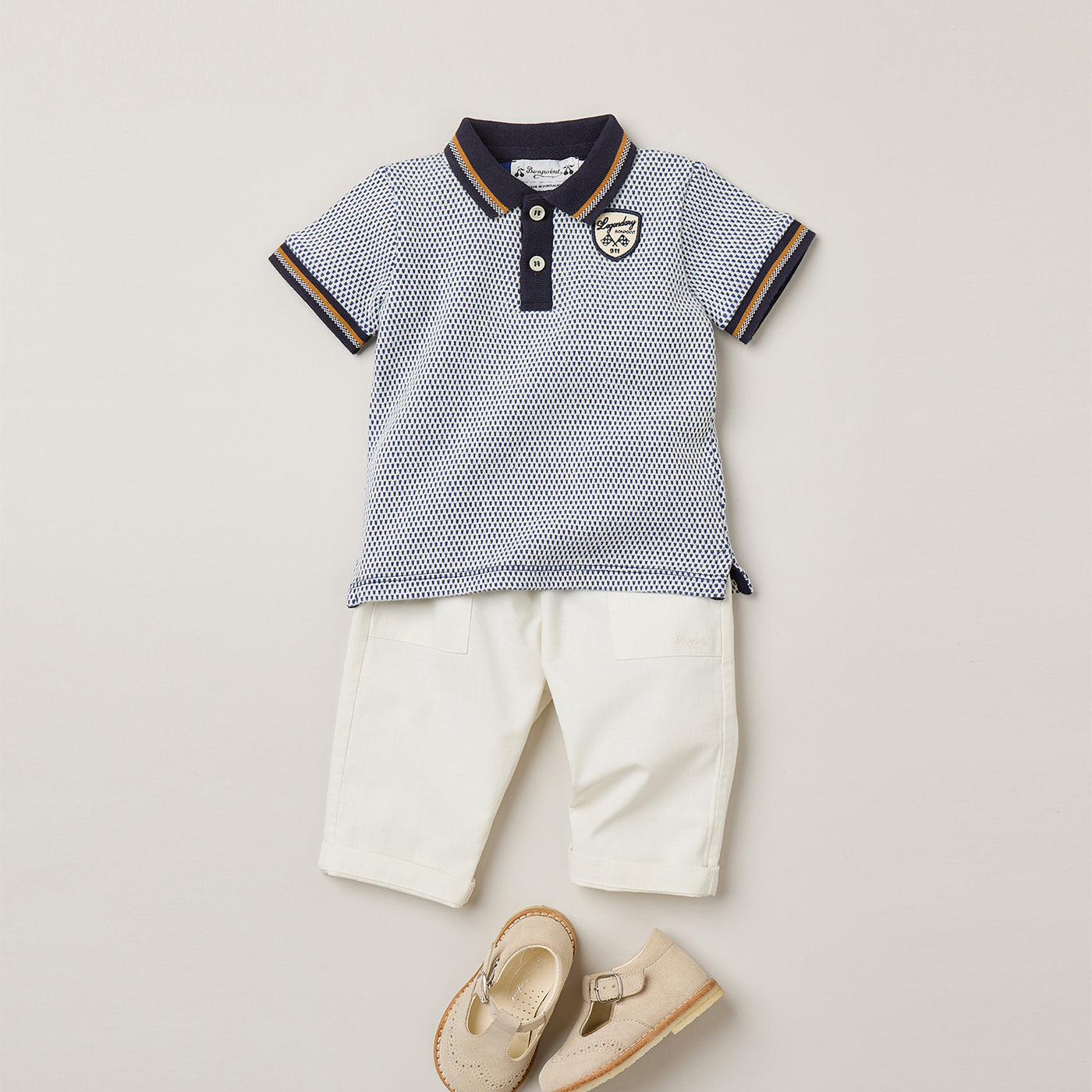 Look Bébé garçon Bonpoint x Porsche - Polo en piqué de coton biologique