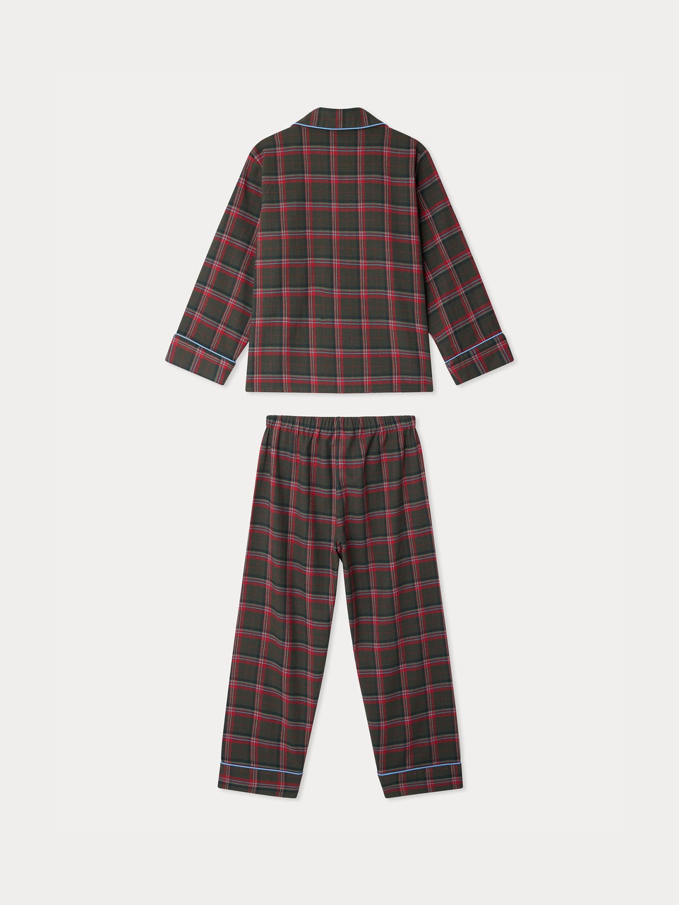 Organic cotton two-piece plaid sleeper pajamas