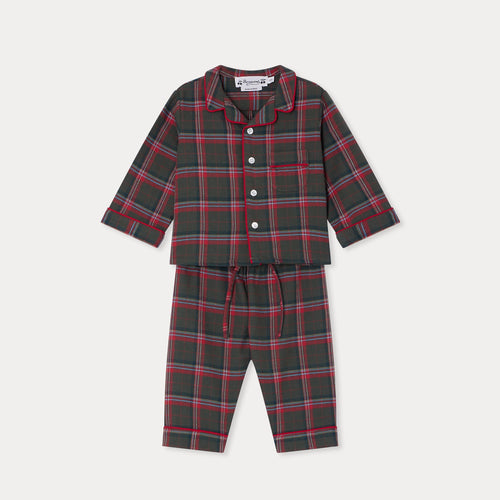 Joan two-piece organic cotton plaid pajamas