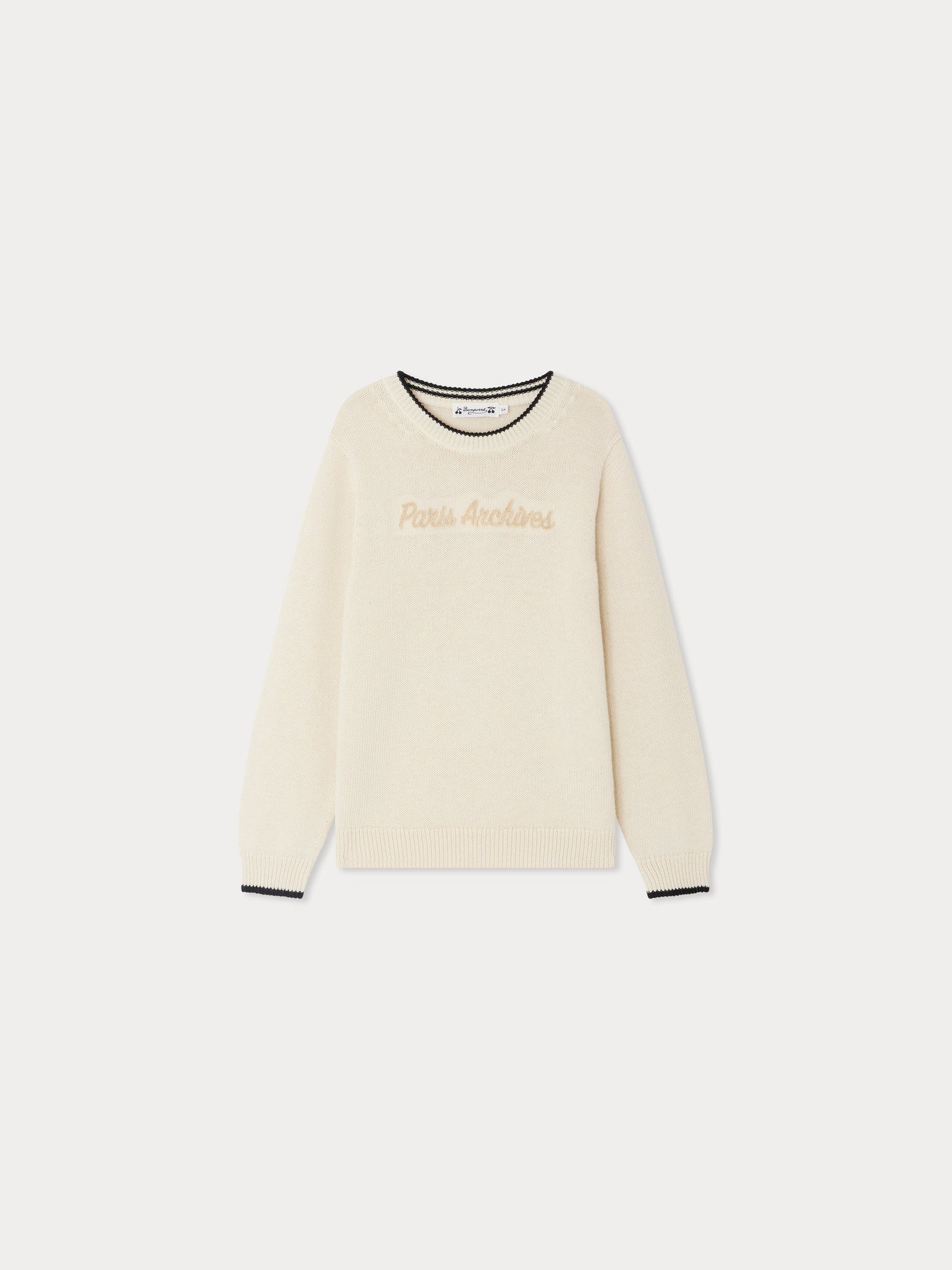 Juan crewneck sweater with Paris Archive embroidery