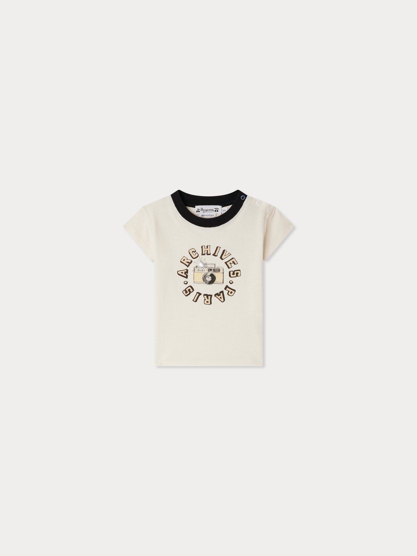 Tom T-shirt with Paris archives print in organic cotton