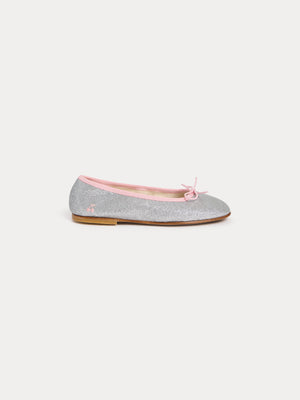 Lisa flache Ballerina mit silbernen Pailletten