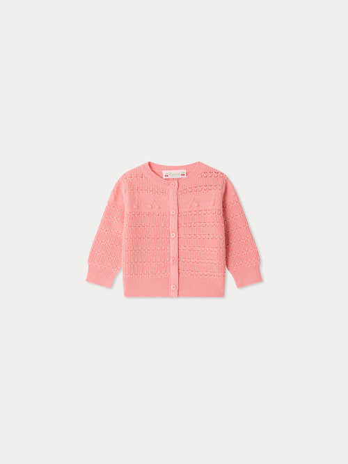 Cardigan bébé Mahana à motifs cerises et notes de musique