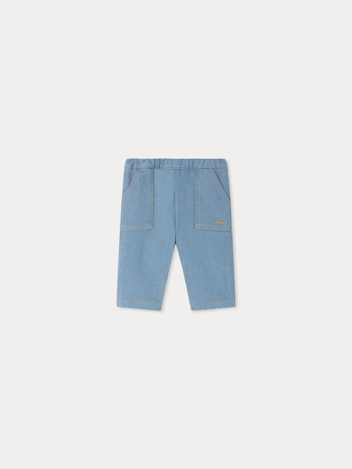 Pantalon bébé denim Thursday en coton biologique